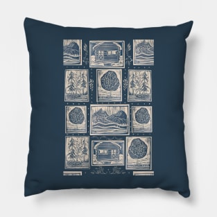 Rustic Country Block Print Pillow