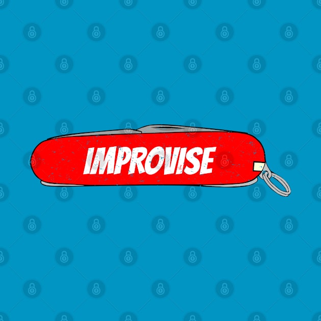 Improvise Red Army Pocket Knife Fun Tool Cut Blade Elements for People who Explore and Extend known Borders of Confort Zone. Improvise it and solve Challenges. by Olloway