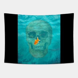 SKULL FISH IN WATER - Halloween Funny | Halloween Costume | Happy Halloween |  Halloween Skull Tapestry