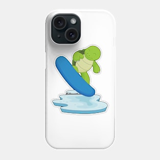 Turtle Snowboarder Snowboard Phone Case