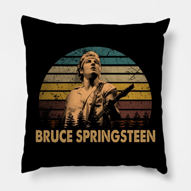 Springsteen's Wrecking Ball Tour Memorabilia Pillow by WalkTogether