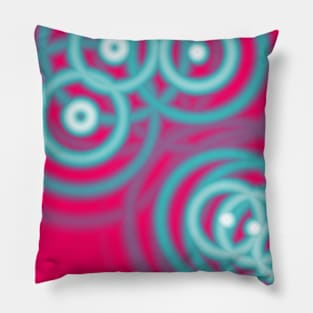 1980s cyberpunk abstract girly geometric colorful neon pink Pillow