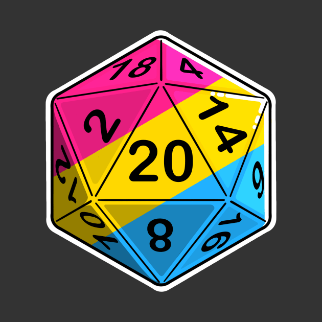 Pan Pride d20 by PaintbrushesAndPixels