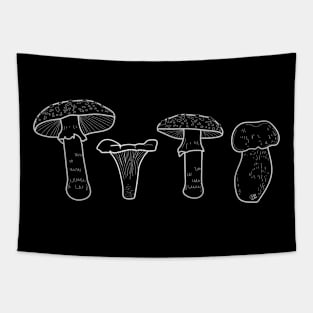 "ACAB Mushrooms" Amanita, Chanterelle, Amanita, Bolete Tapestry