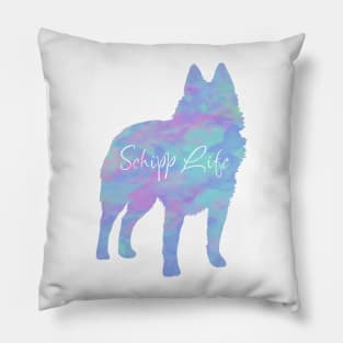 Schipperke Life Rainbow Pastel Pillow