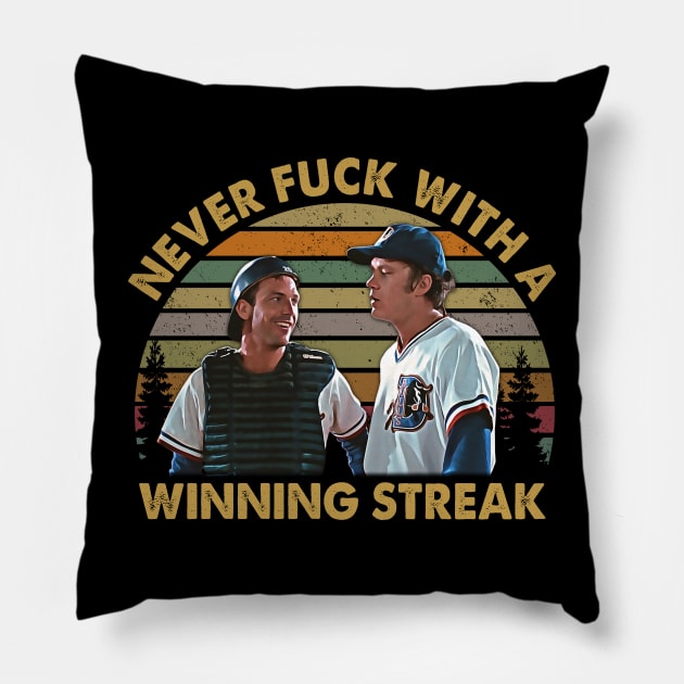 Vintage Retro Bull Movies Winning Streak Gift For Fans Pillow by JorgeHigginsDesigns