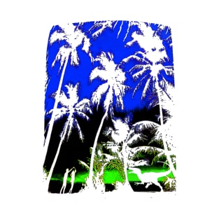 Abstract Jurrassic Palm Park Trees Prank Gag Funny LOL Graphics T-Shirt