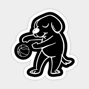 Dog playing basketball Magnet