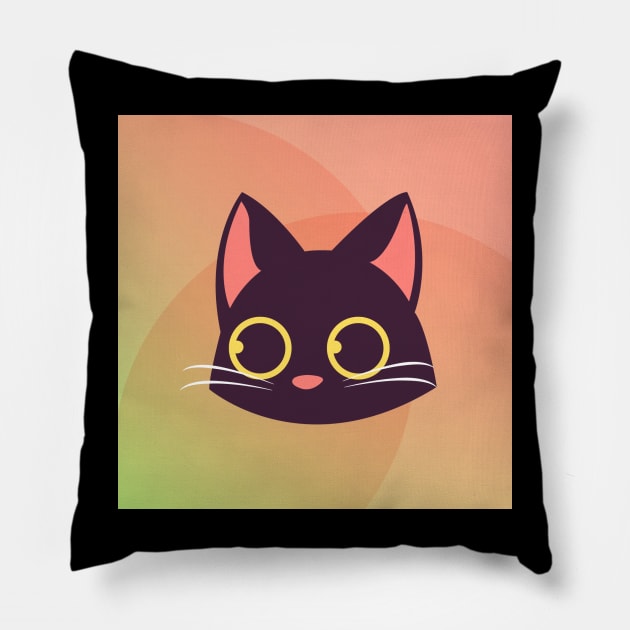 Pouting Cat Pillow by MJSDesign