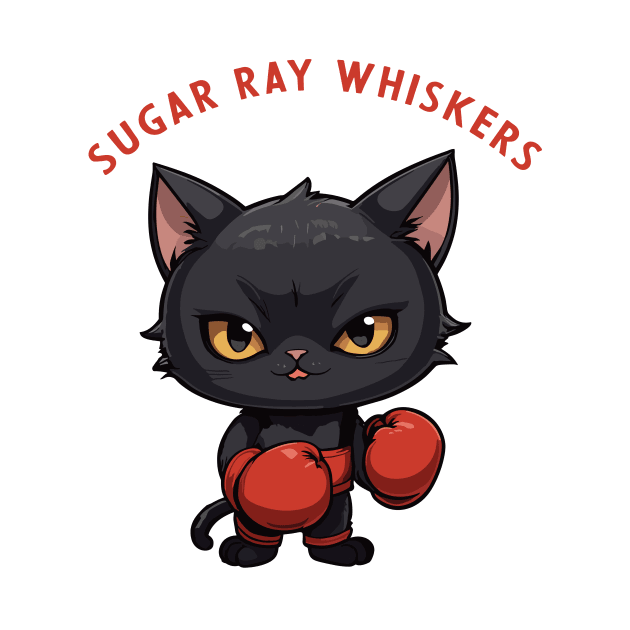 sugar ray boxing cat by Kingrocker Clothing