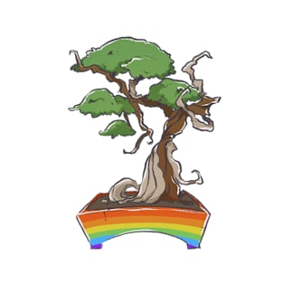 Rainbow pride bonsai tree T-Shirt