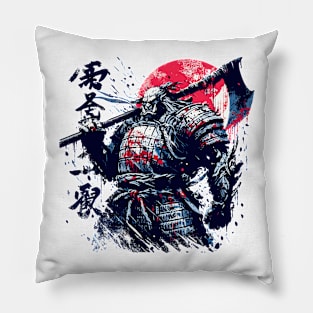 Orc fantasy samurai Pillow