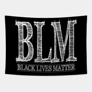 Black Lives Matter White Tapestry