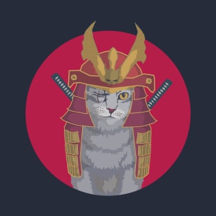 One Eyed Samurai Cat T-Shirt