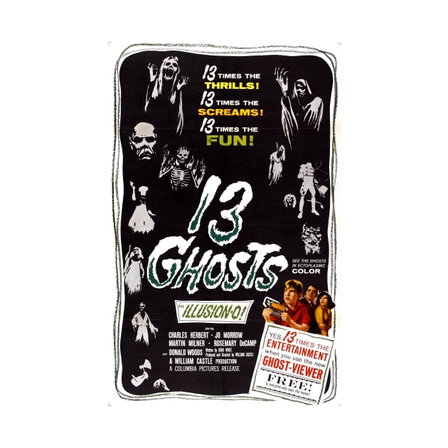 Vintage Horror Move Poster - 13 Ghosts by Starbase79