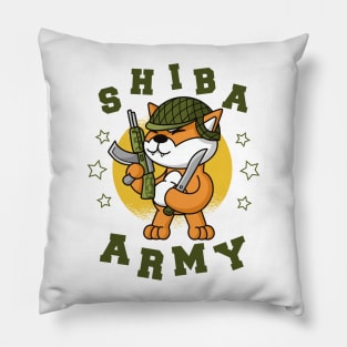 shiba, shiba dog, shiba crypto, crypto shiba, shiba cryptocurrency, robot dog, dog robot, dog army Pillow