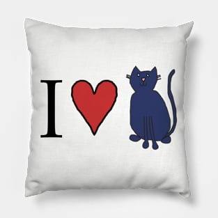 I Love Cats Pillow