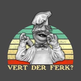 Vert Der Ferk - The Swedish Chef Retro Sunset T-Shirt