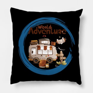 World Adventure Pillow