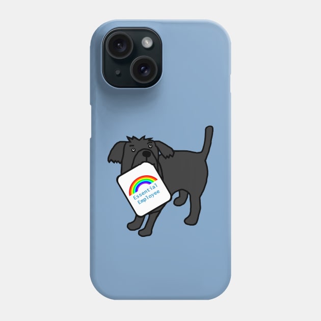 Essential Employee Rainbow and Dog Phone Case by ellenhenryart