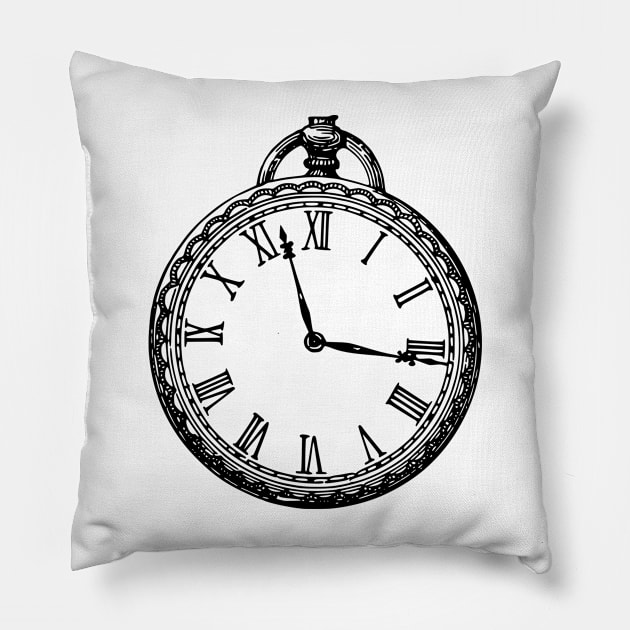 Vintage Pocket Watch Pillow by Vintage Boutique