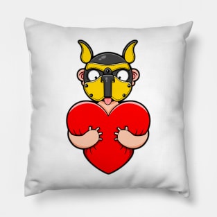 Gay Yellow Pup Hug Pillow