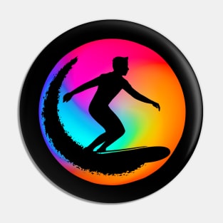 Wave Surfer Vibes on the White Sand Pin