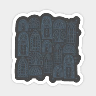 Spooky Architectural Windows Magnet