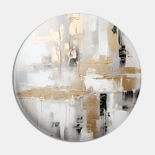 Urban Elegance: Abstract Fusion of Black, White, and Gold Pin