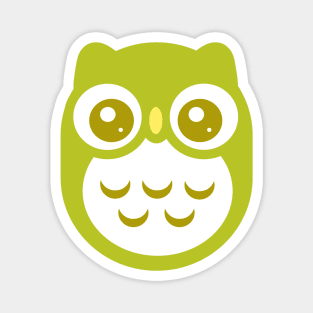Green Cute baby Owl Magnet