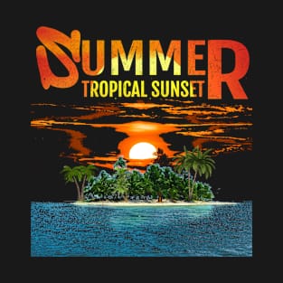 Tropical Summer Sunset T-Shirt