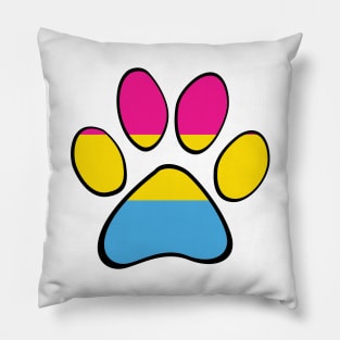 Pansexual Pride Paw Pillow