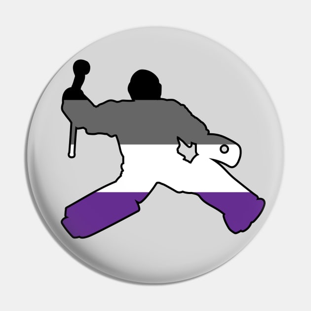 Field Hockey Goalie: Asexual Pride Pin by ziafrazier