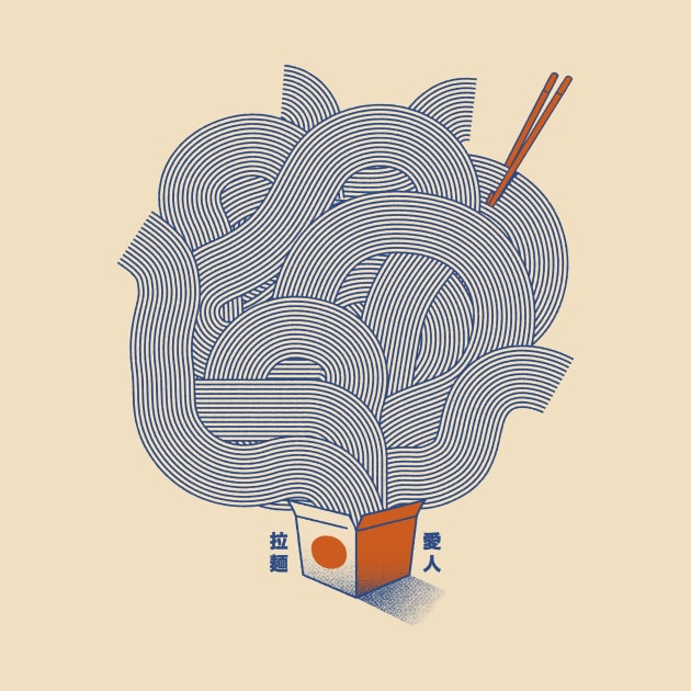 Noodles Minimalist Lines Japanese Food by Tobe Fonseca by Tobe_Fonseca