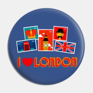 I love London, Stamp Collection Pin