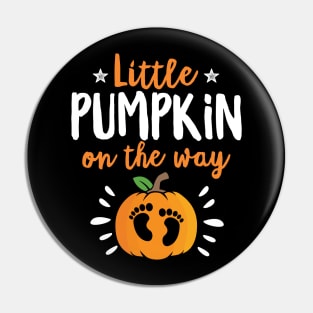 Pregnancy Little Pumpkin On The Way Funny Halloween Baby Shower Costume Couples Pin