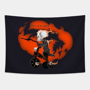 burn to rider Tapestry