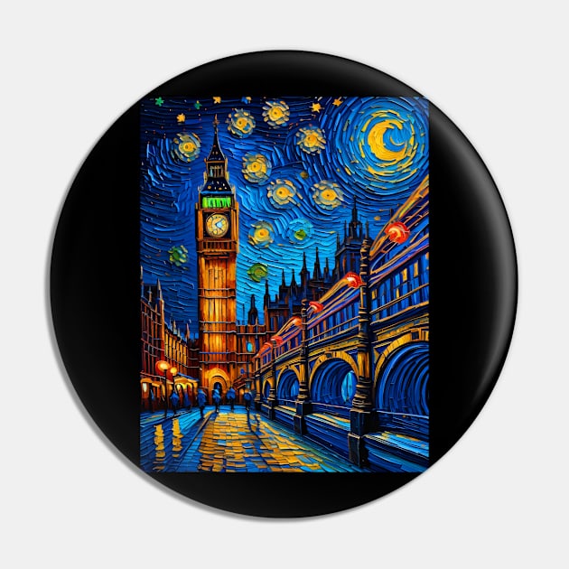 Bigben in Starry Night Pin by FUN GOGH