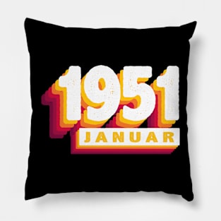 Januar 1951 0 73 Jahren Mann Frau Geburtstag Pillow