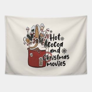 Hot Cocoa And Christmas Movies Tapestry