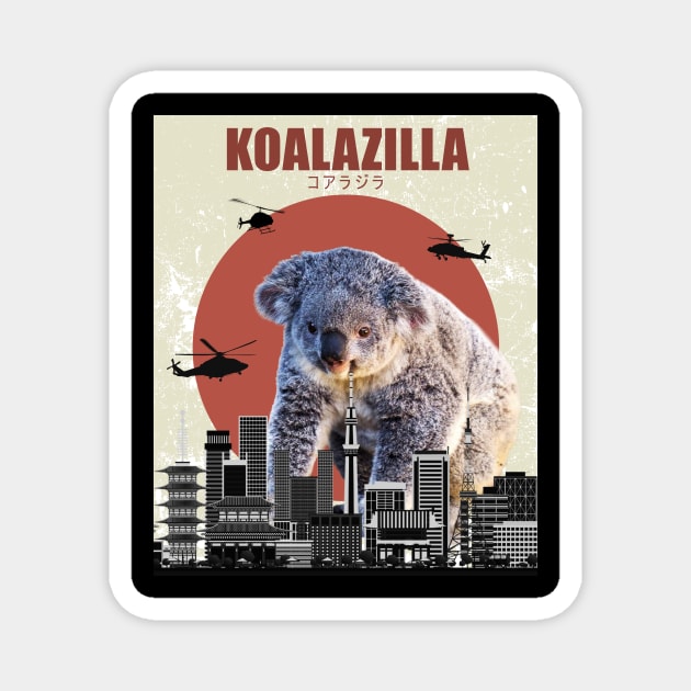 Koala Zilla Funny Japan T-shirt 2019 Magnet by monsieurfour