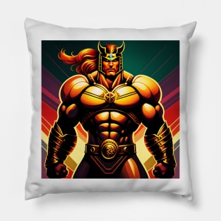 Spartan Strong Comic Book Style Pillow