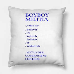 Boyboy Militia Dictionary collection (blue) Pillow
