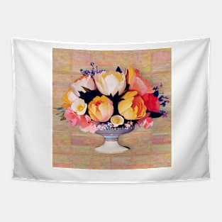 Delicate Pastel Bouquet Tapestry