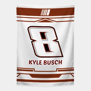 Kyle Busch brown #8 2024 NASCAR art design Tapestry