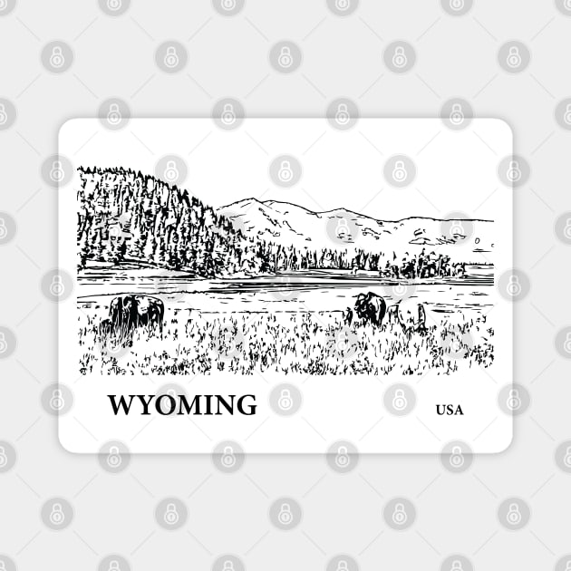 Wyoming USA Magnet by Lakeric