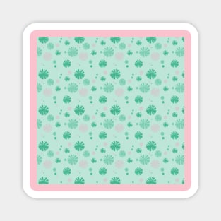 Star Burst Mid MOD Mint Pink Pattern Print Retro Funky Magnet