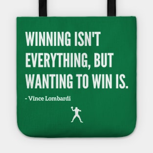 Famous Vince Lombardi "Winning" Quote Tote