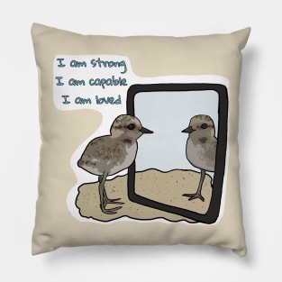 Positive Plover Pillow