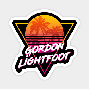 Gordon Lightfoot - Proud Name Retro 80s Sunset Aesthetic Design Magnet